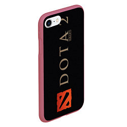 Чехол iPhone 7/8 матовый Dota 2: Valve, цвет: 3D-малиновый — фото 2