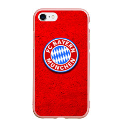 Чехол iPhone 7/8 матовый Bayern FC, цвет: 3D-светло-розовый