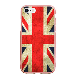 Чехол iPhone 7/8 матовый Великобритания, цвет: 3D-светло-розовый