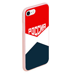 Чехол iPhone 7/8 матовый Форма России, цвет: 3D-светло-розовый — фото 2