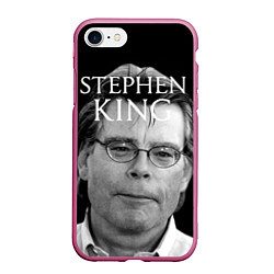 Чехол iPhone 7/8 матовый Stephen King, цвет: 3D-малиновый
