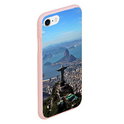 Чехол iPhone 7/8 матовый Рио-де-Жанейро, цвет: 3D-светло-розовый — фото 2