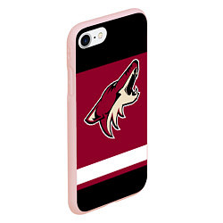 Чехол iPhone 7/8 матовый Arizona Coyotes, цвет: 3D-светло-розовый — фото 2