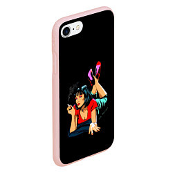 Чехол iPhone 7/8 матовый Pulp Fiction: Mia Wallace, цвет: 3D-светло-розовый — фото 2