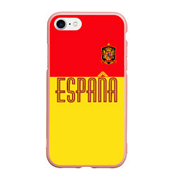 Чехол iPhone 7/8 матовый Сборная Испании: Евро 2016, цвет: 3D-светло-розовый