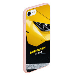 Чехол iPhone 7/8 матовый Lamborghini the best, цвет: 3D-светло-розовый — фото 2