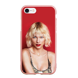 Чехол iPhone 7/8 матовый Taylor Swift, цвет: 3D-светло-розовый