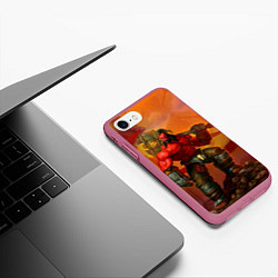 Чехол iPhone 7/8 матовый Axe Blade, цвет: 3D-малиновый — фото 2