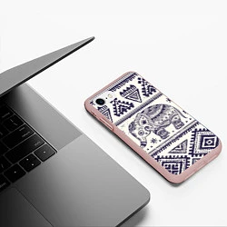 Чехол iPhone 7/8 матовый Африка, цвет: 3D-светло-розовый — фото 2