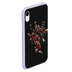 Чехол iPhone XR матовый Michael Jordan Style цвета 3D-светло-сиреневый — фото 2