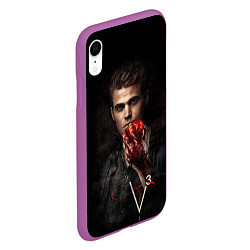 Чехол iPhone XR матовый Stefan Salvatore V3, цвет: 3D-фиолетовый — фото 2