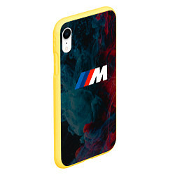 Чехол iPhone XR матовый BMW M Power БМВ М, цвет: 3D-желтый — фото 2