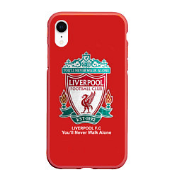 Чехол iPhone XR матовый Liverpool цвета 3D-красный — фото 1