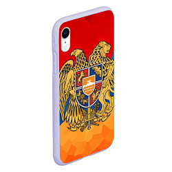 Чехол iPhone XR матовый Армения, цвет: 3D-светло-сиреневый — фото 2