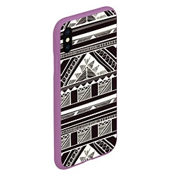 Чехол iPhone XS Max матовый Etno pattern, цвет: 3D-фиолетовый — фото 2