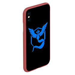 Чехол iPhone XS Max матовый Pokemon Blue Team, цвет: 3D-красный — фото 2