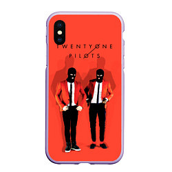 Чехол iPhone XS Max матовый Twenty One Pilots, цвет: 3D-светло-сиреневый