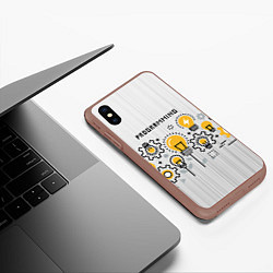 Чехол iPhone XS Max матовый Программирование 1, цвет: 3D-коричневый — фото 2