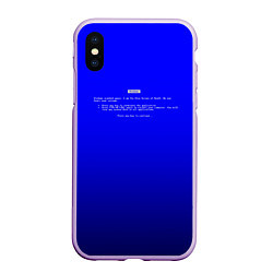 Чехол iPhone XS Max матовый BSOD, цвет: 3D-сиреневый