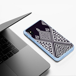 Чехол iPhone XS Max матовый Мильфлер, цвет: 3D-голубой — фото 2