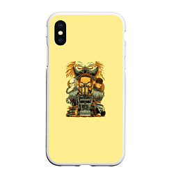 Чехол iPhone XS Max матовый Mad Max, цвет: 3D-белый