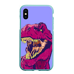 Чехол iPhone XS Max матовый Rex, цвет: 3D-мятный