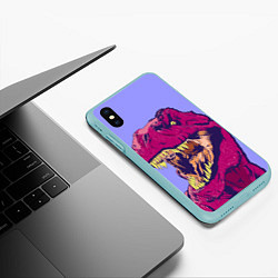 Чехол iPhone XS Max матовый Rex, цвет: 3D-мятный — фото 2