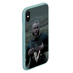 Чехол iPhone XS Max матовый Vikings: Ragnarr Lodbrok, цвет: 3D-мятный — фото 2