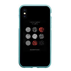 Чехол iPhone XS Max матовый Twenty one pilots: Blurrveace, цвет: 3D-мятный