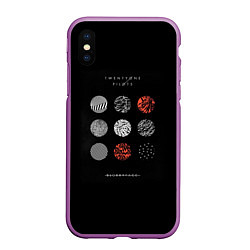Чехол iPhone XS Max матовый Twenty one pilots: Blurrveace, цвет: 3D-фиолетовый