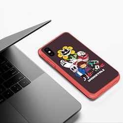 Чехол iPhone XS Max матовый Undertale 3, цвет: 3D-красный — фото 2