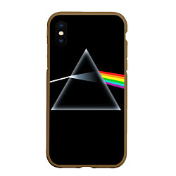 Чехол iPhone XS Max матовый Pink floyd, цвет: 3D-коричневый