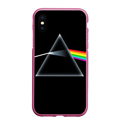 Чехол iPhone XS Max матовый Pink floyd, цвет: 3D-малиновый