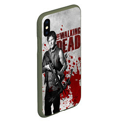 Чехол iPhone XS Max матовый Walking Dead: Deryl Dixon, цвет: 3D-темно-зеленый — фото 2