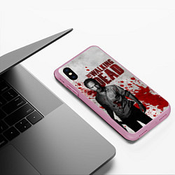Чехол iPhone XS Max матовый Walking Dead: Rick Grimes, цвет: 3D-розовый — фото 2