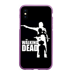 Чехол iPhone XS Max матовый Walking Dead: Family, цвет: 3D-фиолетовый