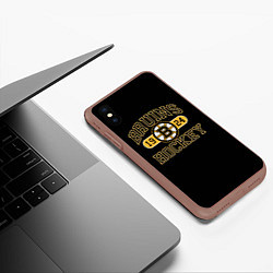 Чехол iPhone XS Max матовый Boston Bruins: Est.1924, цвет: 3D-коричневый — фото 2