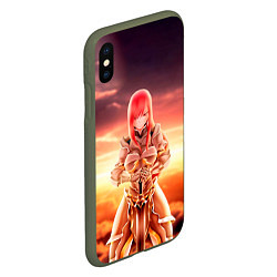 Чехол iPhone XS Max матовый Fairy Tail, цвет: 3D-темно-зеленый — фото 2