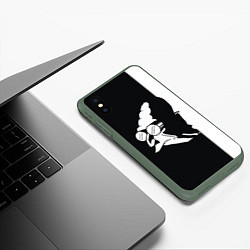 Чехол iPhone XS Max матовый Grandfather: Black & White, цвет: 3D-темно-зеленый — фото 2