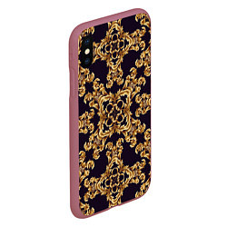 Чехол iPhone XS Max матовый Style, цвет: 3D-малиновый — фото 2