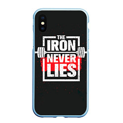 Чехол iPhone XS Max матовый The iron never lies, цвет: 3D-голубой