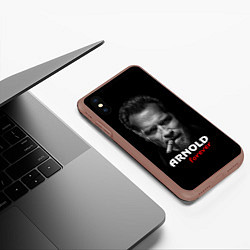 Чехол iPhone XS Max матовый Arnold forever, цвет: 3D-коричневый — фото 2