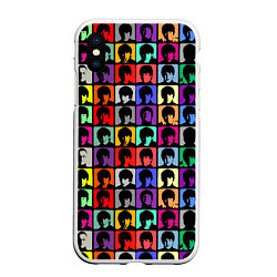 Чехол iPhone XS Max матовый The Beatles: pop-art, цвет: 3D-белый