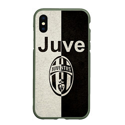 Чехол iPhone XS Max матовый Juventus6, цвет: 3D-темно-зеленый