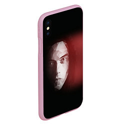Чехол iPhone XS Max матовый Мистер робот 2, цвет: 3D-розовый — фото 2