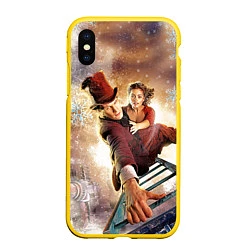 Чехол iPhone XS Max матовый Winter Dr Who, цвет: 3D-желтый