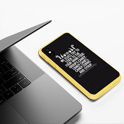 Чехол iPhone XS Max матовый Candy Canes, цвет: 3D-желтый — фото 2