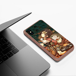 Чехол iPhone XS Max матовый Воин крепости, цвет: 3D-коричневый — фото 2
