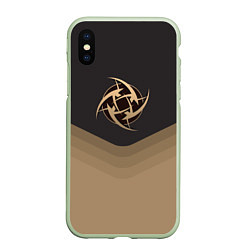 Чехол iPhone XS Max матовый NiP Uniform, цвет: 3D-салатовый