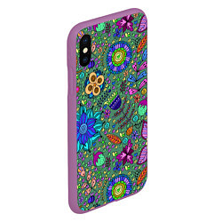 Чехол iPhone XS Max матовый Pat38, цвет: 3D-фиолетовый — фото 2